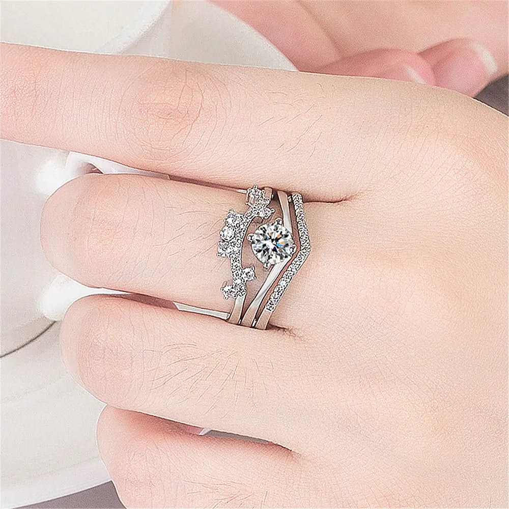 Crown Couple Ring – Vintage Silver Edition